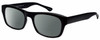 Profile View of Big & Wide 4 Designer Polarized Reading Sunglasses with Custom Cut Powered Smoke Grey Lenses in Black Mens Square Full Rim Acetate 60 mm