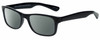 Profile View of Gotham Style 229 Designer Polarized Sunglasses with Custom Cut Smoke Grey Lenses in Black Mens Square Full Rim Acetate 60 mm