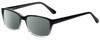 Profile View of Gotham Premium Flex 42 Designer Polarized Reading Sunglasses with Custom Cut Powered Smoke Grey Lenses in Black Crystal Fade Mens Square Full Rim Acetate 56 mm