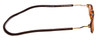 Side View of Snap Magnetic SP01-C2 Designer Polarized Sunglasses with Custom Cut Red Mirror Lenses in Dark Brown Tortoise Havana Red Unisex Oval Full Rim Plastic 52 mm