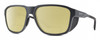 Profile View of Smith Optics Embark Designer Polarized Reading Sunglasses with Custom Cut Powered Sun Flower Yellow Lenses in Matte Slate Grey Unisex Wrap Full Rim Acetate 58 mm