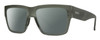 Profile View of Smith Optics Lineup Designer Polarized Sunglasses with Custom Cut Smoke Grey Lenses in Matte Moss Crystal Green Unisex Square Full Rim Acetate 58 mm