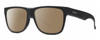 Profile View of Smith Optics Lowdown 2 Designer Polarized Sunglasses with Custom Cut Amber Brown Lenses in Matte Black Unisex Classic Full Rim Acetate 55 mm