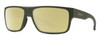 Profile View of Smith Optics Soundtrack Designer Polarized Reading Sunglasses with Custom Cut Powered Sun Flower Yellow Lenses in Matte Moss Green Unisex Rectangle Full Rim Acetate 61 mm