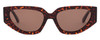 Front View of SITO SHADES AXIS Women's Square Designer Sunglasses in Brown Cheetah/Coffee 55mm