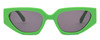 Front View of SITO SHADES AXIS Women's Designer Sunglasses in Neon Green Flash/Iron Gray 55 mm