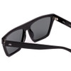 Close Up View of SITO SHADES BENDER Women's Rectangular Designer Sunglasses Black/Iron Gray 57 mm