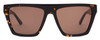 Front View of SITO SHADES BENDER Womens Designer Sunglasses in Demi-Tortoise Havana/Brown 57mm