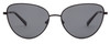 Front View of SITO SHADES CANDI Womens Pilot Designer Sunglasses Matte Black/Iron Gray 59 mm