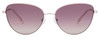 Front View of SITO SHADES CANDI Womens Pilot Designer Sunglasses Silver/Quartz Gradient 59mm