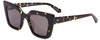 Profile View of SITO SHADES CULT VISION Cat Eye Sunglasses Yellow Black Tortoise/Iron Gray 51 mm