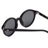 Close Up View of SITO SHADES DIXON Unisex Round Full Rim Designer Sunglasses Black/Iron Gray 52mm