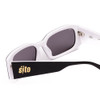 Close Up View of SITO SHADES ELECTRO VISION Unisex Designer Sunglasses Black White/Iron Gray 56mm