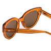 Close Up View of SITO SHADES GOOD LIFE Womens Designer Sunglasses Amber Orange Crystal/Brown 54mm
