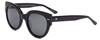 Profile View of SITO SHADES GOOD LIFE Women's Full Rim Designer Sunglasses Black/Iron Gray 54 mm