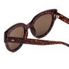 Close Up View of SITO SHADES GOOD LIFE Women's Round Designer Sunglasses Amber Cheetah/Brown 54mm