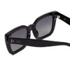 Close Up View of SITO SHADES HARLOW Womens Square Full Rim Designer Sunglasses in Black/Gray 52mm