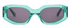 Front View of SITO SHADES JUICY Women's Square Designer Sunglasses Blue Crystal/Iron Gray 53mm