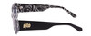 Side View of SITO SHADES JUICY Women Sunglasses Black White Zebra Print Safari/Iron Gray 53mm