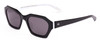 Profile View of SITO SHADES KINETIC Unisex Square Designer Sunglasses Black White/Iron Gray 54mm