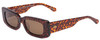 Profile View of SITO SHADES REACHING DAWN Womens Designer Sunglasses in Amber Cheetah/Brown 51mm