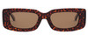 Front View of SITO SHADES REACHING DAWN Womens Designer Sunglasses in Amber Cheetah/Brown 51mm