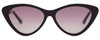 Front View of SITO SHADES SEDUCTION Cat Eye Designer Sunglasses in Black/Quartz Gradient 57 mm