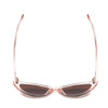 Top View of SITO SHADES SEDUCTION Cat Eye Sunglass Clear Pink Crystal/Rosewood Gradient 57mm