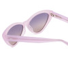 Close Up View of SITO SHADES SEDUCTION Cat Eye Sunglasses in Purple Crystal/Indigo Gradient 57 mm