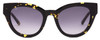 Front View of SITO SHADES SOUL FUSION Women's Sunglasses in Black Yellow/Horizon Gradient 51mm