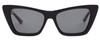 Front View of SITO SHADES WONDERLAND Women's Cat Eye Designer Sunglasses Black/Iron Gray 54 mm