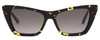 Front View of SITO SHADES WONDERLAND Cat Eye Sunglasses in Black Yellow/Horizon Gradient 54 mm