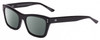 Profile View of SITO SHADES BREAK OF DAWN Designer Polarized Reading Sunglasses with Custom Cut Powered Smoke Grey Lenses in Black   Unisex Square Full Rim Acetate 54 mm
