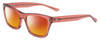 Profile View of SITO SHADES BREAK OF DAWN Designer Polarized Sunglasses with Custom Cut Red Mirror Lenses in Desert Flower Pink Crystal Unisex Square Full Rim Acetate 54 mm