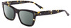 Profile View of SITO SHADES BREAK OF DAWN Designer Polarized Sunglasses with Custom Cut Smoke Grey Lenses in Limeade Yellow Black Tortoise Unisex Square Full Rim Acetate 54 mm
