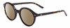 Profile View of SITO SHADES DIXON Designer Polarized Sunglasses with Custom Cut Amber Brown Lenses in Tortoise Havana Unisex Round Full Rim Acetate 52 mm