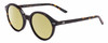 Profile View of SITO SHADES DIXON Designer Polarized Reading Sunglasses with Custom Cut Powered Sun Flower Yellow Lenses in Tortoise Havana Unisex Round Full Rim Acetate 52 mm