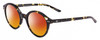 Profile View of SITO SHADES DIXON Designer Polarized Sunglasses with Custom Cut Red Mirror Lenses in Limeade Yellow Black Tortoise Unisex Round Full Rim Acetate 52 mm