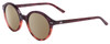 Profile View of SITO SHADES DIXON Designer Polarized Sunglasses with Custom Cut Amber Brown Lenses in Rosewood Purple Tortoise Unisex Round Full Rim Acetate 52 mm