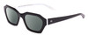 Profile View of SITO SHADES KINETIC Designer Polarized Sunglasses with Custom Cut Smoke Grey Lenses in Black White Unisex Square Full Rim Acetate 54 mm