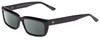 Profile View of SITO SHADES NIGHT IN MOTION Designer Polarized Sunglasses with Custom Cut Smoke Grey Lenses in Black Unisex Square Full Rim Acetate 57 mm