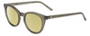 Profile View of SITO SHADES NOW OR NEVER Designer Polarized Reading Sunglasses with Custom Cut Powered Sun Flower Yellow Lenses in Pine Needle Green Crystal Ladies Round Full Rim Acetate 50 mm