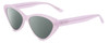 Profile View of SITO SHADES SEDUCTION Designer Polarized Sunglasses with Custom Cut Smoke Grey Lenses in Wild Orchid Purple Crystal Ladies Cat Eye Full Rim Acetate 57 mm