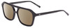 Profile View of SITO SHADES THE VOID Designer Polarized Sunglasses with Custom Cut Amber Brown Lenses in Black Unisex Pilot Full Rim Acetate 56 mm