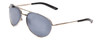 Profile View of Calabria Pilot Mens Polarized Pilot Designer Sunglasses Grey Lens Choose Frame