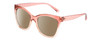 Profile View of Kendall+Kylie KK5120CE MARA Designer Polarized Sunglasses with Custom Cut Amber Brown Lenses in Blush Pink Crystal Ladies Cat Eye Full Rim Acetate 55 mm