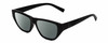Profile View of Kendall+Kylie KK5131CE BLAKE Designer Polarized Sunglasses with Custom Cut Smoke Grey Lenses in Shiny Black Ladies Rectangular Full Rim Acetate 54 mm