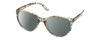 Profile View of Skechers SE6059 Designer Polarized Sunglasses with Custom Cut Smoke Grey Lenses in Clear Yellow Grey Smoke Crystal Ladies Cat Eye Full Rim Acetate 57 mm
