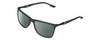 Profile View of Columbia C553S Designer Polarized Reading Sunglasses with Custom Cut Powered Smoke Grey Lenses in Matte Slate Grey Unisex Rectangular Full Rim Acetate 62 mm