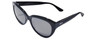 Side View of REVO ROSE Women's Cat Eye Designer Sunglasses in Gloss Black/Graphite Grey 55 mm